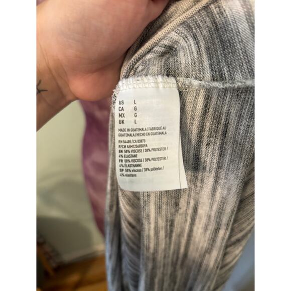 American Eagle Soft & Sexy Grey Lace Up Long Sleeve Hoodie- L - Picture 6 of 6